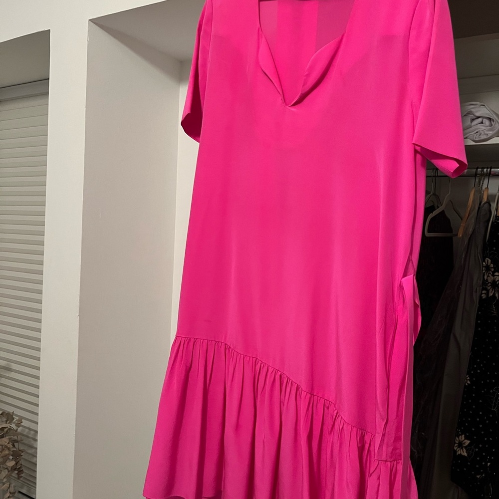SALONI Bright Pink silk Dress